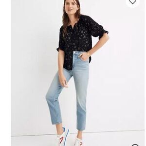Madewell Womens Classic Straight Jeans Sz 35 Tall